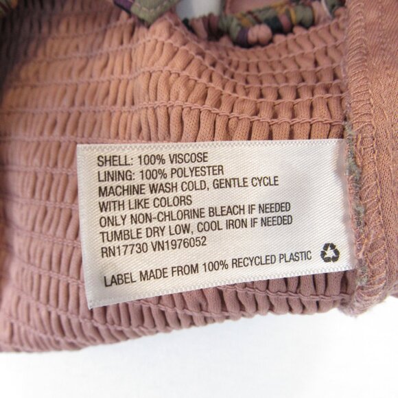 Xhilaration Junior's Size S Multicolor Striped Bustier Crop Top Smocked - Picture 5 of 6